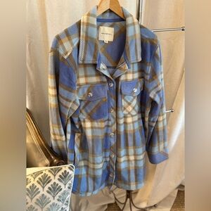 THREAD & SUPPLY x NORDSTROM | Blue Plaid Shacket Jacket Oversized | Size XL